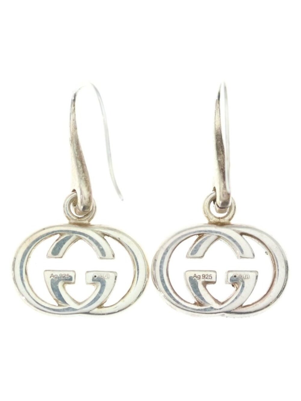 Gucci Interlocking Earrings Silver - Picture 2 of 6